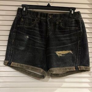 Retail $220 Rag & Bone Denim Digital Print Cotton French Terry Boyfriend Shorts